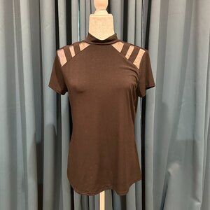 Adele & May Black Short Sleeve Top